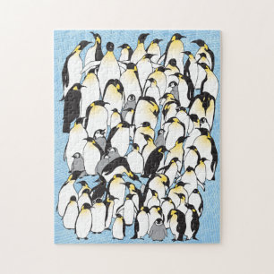 11x14 pinguïns Puzzle voor kleurenblinden Legpuzzel