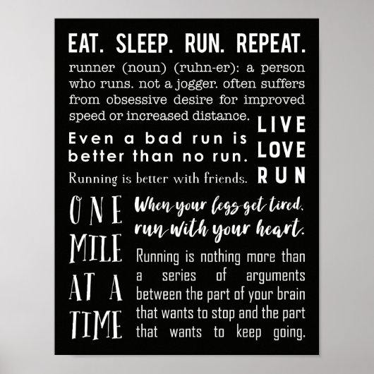 11x14 Running Inspiration Poster (Voorkant)