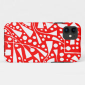120112 Wit over rood Case-Mate iPhone Case (Achterkant (horizontaal))