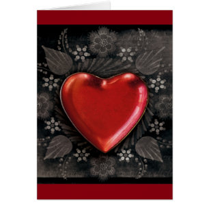 1209 COEUR NOIR ROUGE FONCÉ EMO LOVE TOUGH DARK SY