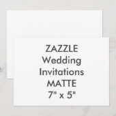 120 lbs 7 x 5-inch bruiloft kaart (Voorkant / Achterkant)