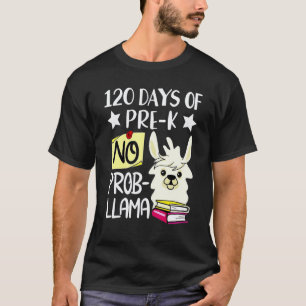 120ste schooldag Geen Probleem Lama 120 dagen voor T-shirt
