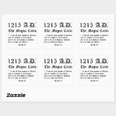 1215 A.D.™ De Magna Carta Artikel 61 Stickers (Vel)