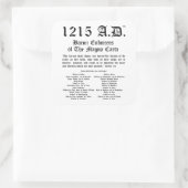 1215 A.D.™ La Grande Charte Article 61 Stickers (Sac)