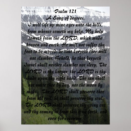121 psalm poster (Voorkant)
