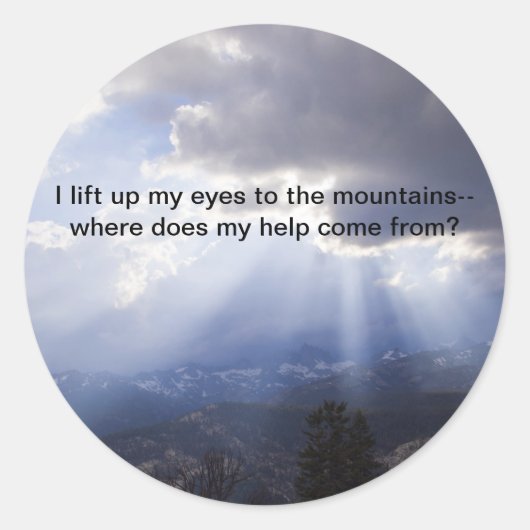 121 psalm ronde sticker (Voorkant)