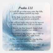 121 psalm vierkante sticker (Voorkant)