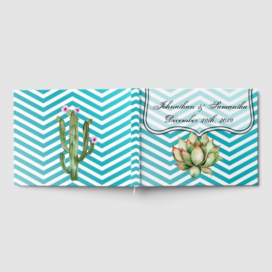 122 Page Mariage Livre d'or Boho Cactus Cactus Suc (Complet)