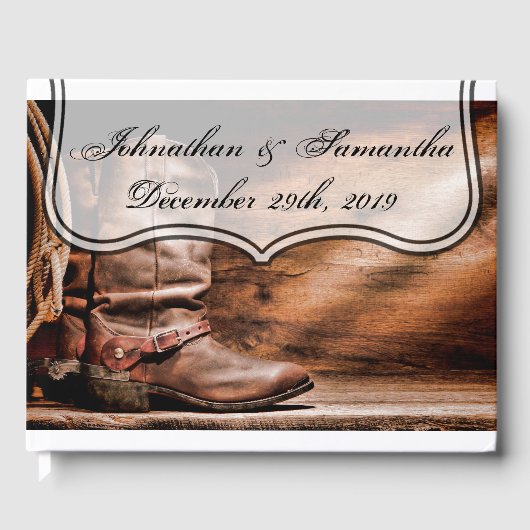 122 Page Mariage Livre d'or Boots de cowboy Boots  (Recto)