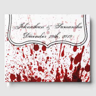 122 pagina's Trouwboek Bloed Splatter Vampire Gastenboek