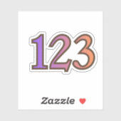 123 Angel Number Moving Forward Sticker (Vel)