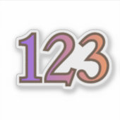 123 Angel Number Moving Forward Sticker (Voorkant)