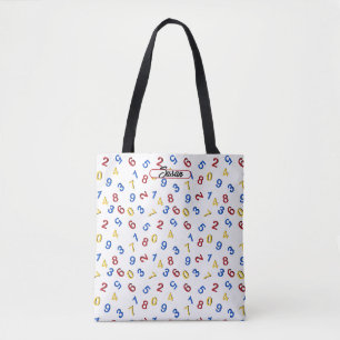123 cijfers rood geel blauw draagtas