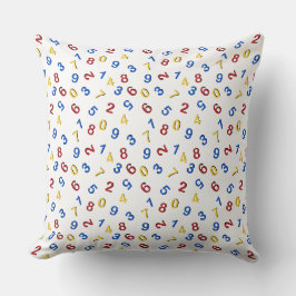 123 cijfers rood geel blauw kussen