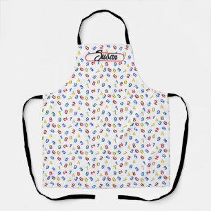 123 cijfers rood geel blauw schort