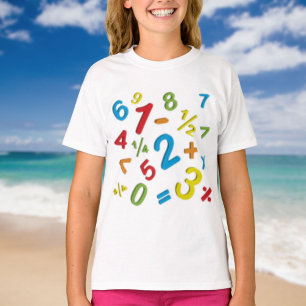 123 Cijfers Wiskunde Kleurrijk T-shirt