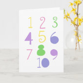 123 Numéro carte d'anniversaire d'impression (Fleur jaune)