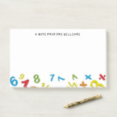 123 nummers Wiskunden Gepersonaliseerd Post-it® Notes (Op bureau)