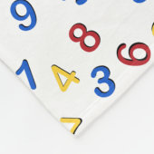 123 rood geel blauw fleece deken (Hoek)