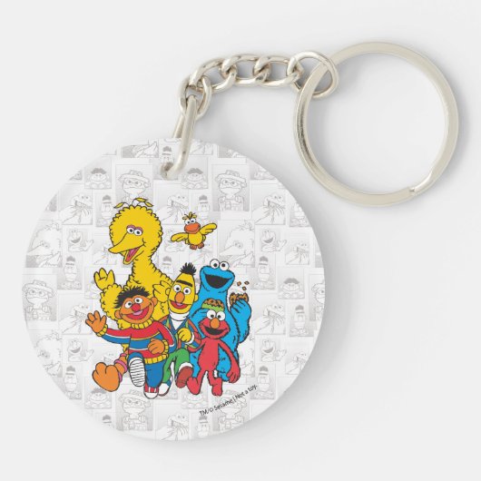 123 Sesamstraat Sleutelhanger (Achterkant)