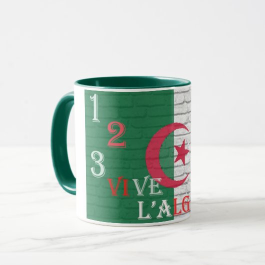 123 vive l'algerie tasse mug (Devant gauche)