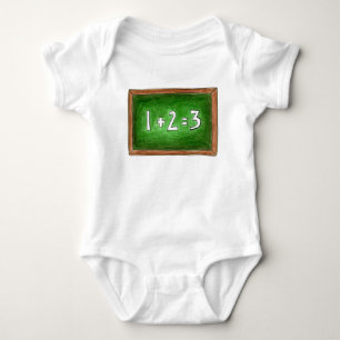 123 Wiskunde schoolleraar Chalkboard Blackboard Romper