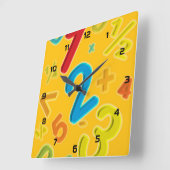 123 Wiskunde Vierkante Klok (Hoek)