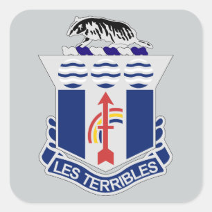 127e Infanterieregeling Vierkante Sticker