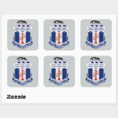 127e Infanterieregeling Vierkante Sticker (Vel)