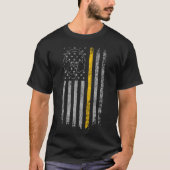 1283 Dispatcher Thin Gold Line 911 Dispatcher T-shirt (Voorkant)