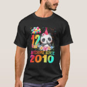 12 12Th Panda Awesome Since 2010 T-shirt (Voorkant)