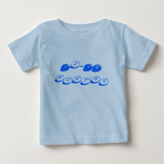 12-18 maanden blauw snoep t-shirt