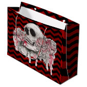 12,5 lx4wx9h gothic Roos Chevron Groot Cadeauzakje (Voorkant Gekanteld)