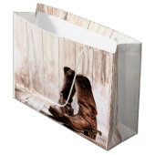 12,5 lx4wx9h grote cadeautas laarzen land rustic w (Voorkant Gekanteld)