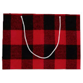 12,5 lx4wx9h Grote Gift Bag Red Buffalo Plays Blac Groot Cadeauzakje (Achterkant)