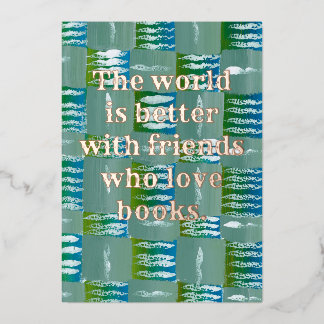 12.7cm x 17.8cm Folie Groeten Kaart Book Lovers