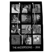 12 Afbeelding Familiefoto ✨ Collage Custom Medium Cadeauzakje (Voorkant)