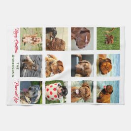 12 Afbeelding Familiefoto ✨ Collage Custom Theedoek