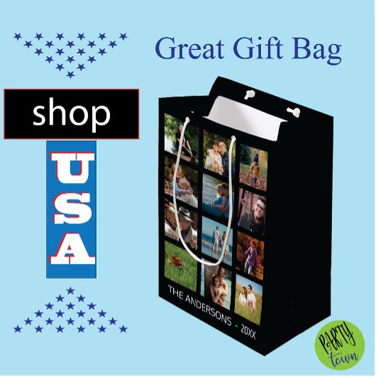 12 Afbeelding Fotocollage ✨ Aangepaste herinnering Medium Cadeauzakje