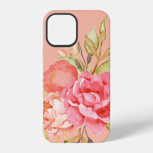12 Aquarelle Peonies et Rose iPhone / coque ipad