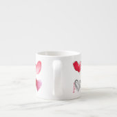 12 Artsy-4 Coeurs d'Amour Espresso Mug (Dos)