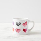 12 Artsy-4 Coeurs d'Amour Espresso Mug (Droite)
