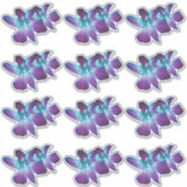 12 Autocollants Kiss-Cut Fleur d'Orchidée Dendrobi (Devant)
