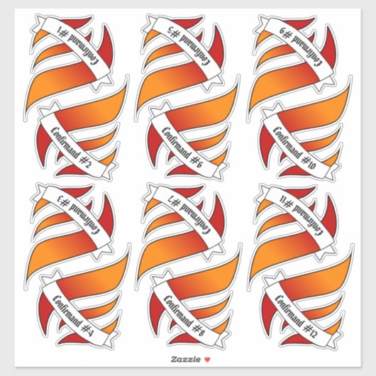 12 Bevestigings- en naamstickers Sticker (Vel)