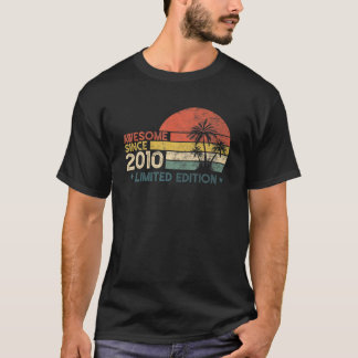 12 Birthday Gifts Geweldige sinds 2010 Limited Edi T-shirt