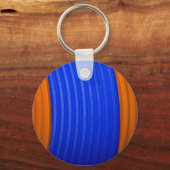 12 Blauwe en Oranje Sleutelhanger (Voorkant)