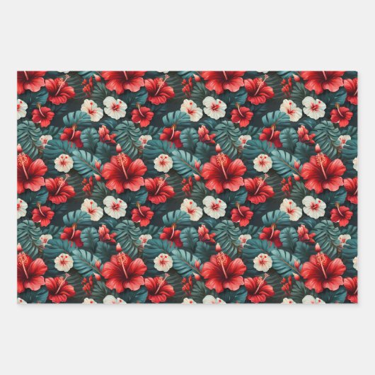 #12 Bloemen patroon Inpakpapier Vel (Voorkant)