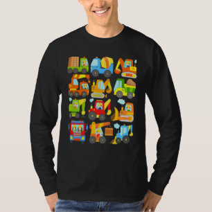 12 bouwmachines bouwmaterieel bouwplaats t-shirt