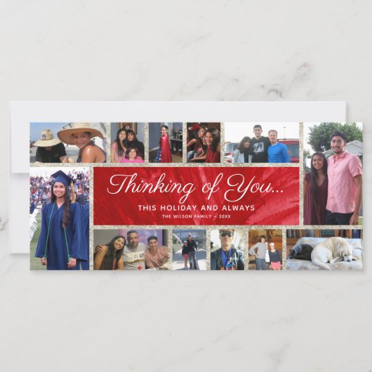 12 Carte de Noël photo | Collage vacances (Devant)