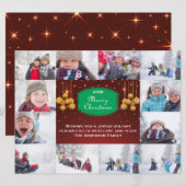 12 carte du Joyeux Noël Collage-6x8Christmas de (Devant / Derrière)